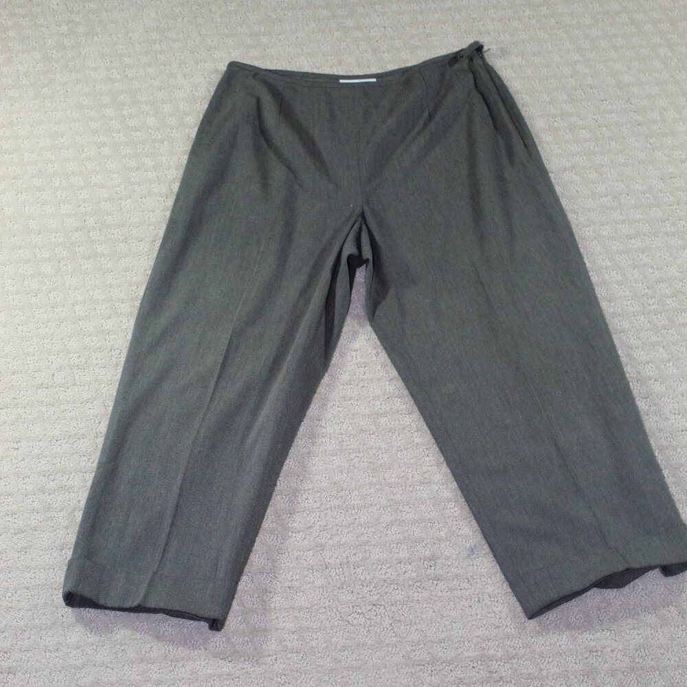 Loft Stretch Women's Sz 6P Grey Cuffed Capri Pants EUC